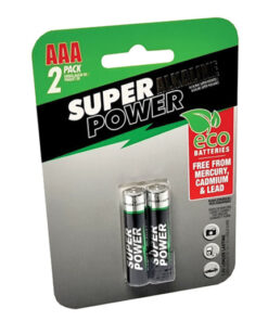 Super Power AAA Alkaline Batteries 2 Pack
