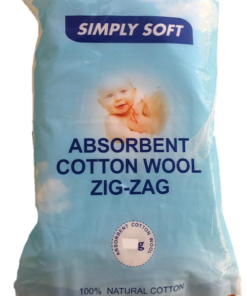 Simply Soft Organic Zig Zag Cotton Wool Roll - 100g