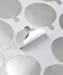 Alternative view of Glue plate sticker Silver Metallic - 300pc bulk pack